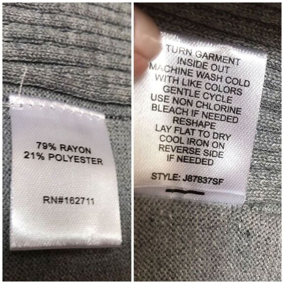 LOVE ELLIE - NWOT - L Sz L Lightweight Open Cardigan in Light Heather Gray - Picture 7 of 11